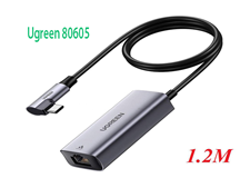 Cáp chuyển đổi USB Type C sang lan + sạc PD dài 1.2M Ugreen 80605