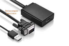 Cáp chuyển đổi VGA to HDMI, audio chính hãng ugreen 40213