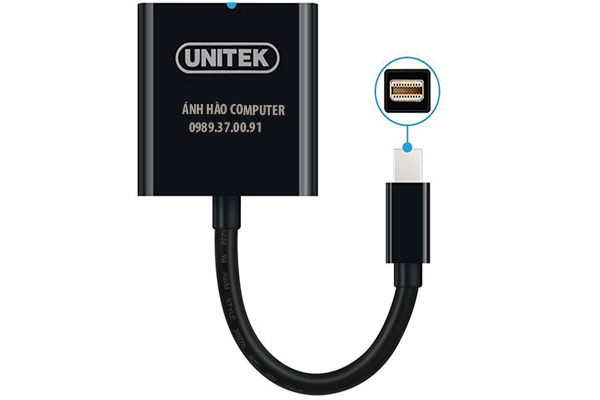 Cáp chuyển minidisplayporrt to VGA chính hãng unitek 15cm Y-6327