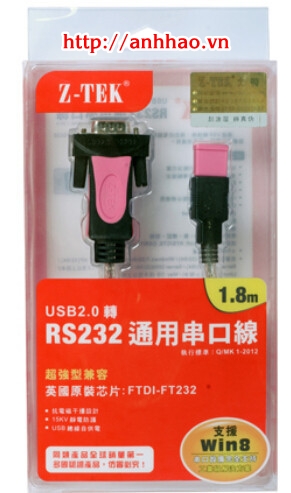 Cáp chuyển USB to com hãng Zteck 2.0