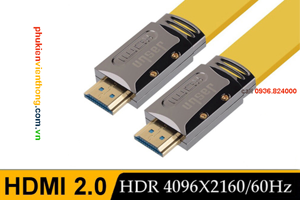Cáp HDMI 2.0 1.5 m  Jasun Hỗ trợ 4K/2K/3D Chính hãng