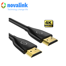 Cáp HDMI 2.0 1M  Novalink NV-41001AG   Hỗ Trợ 4K@60Hz | Dây 28AWG Cao Cấp