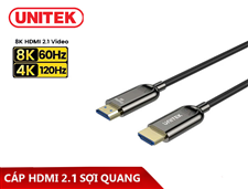 Cáp HDMI 8k UNITEK Sợi Quang dài 50m S/N C11085GY01-50 chính hãng