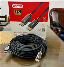 Cáp HDMI Sợi Quang 4K Dài 15m UNITEK C11081BK | Truyền Tín Hiệu Ổn Định, Hình Ảnh Sắc Nét