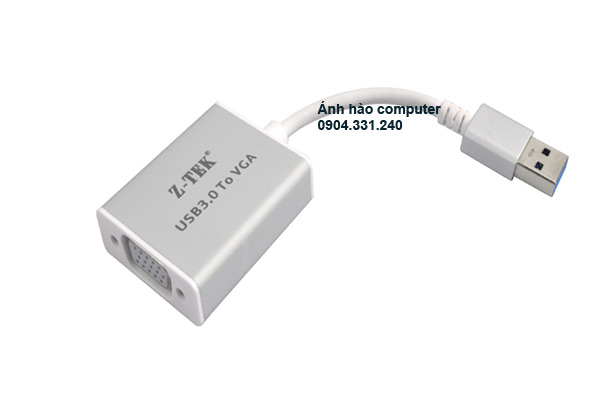 Cáp USB 3.0 to VGA Z-tek ZY197 tiện ích, chính hãng