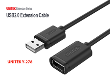 Cáp USB nối dài 10m có IC khuyêch đại tín hiệu Unitek Y-278 chính hãng.