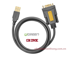 Cáp USB to RS232  Ugreen 20223 dài 3m chính hãng