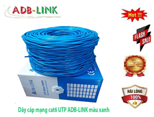 Dây Cáp Mạng Cat6 UTP CCA  hãng ADBLINK dài 305M Cuộn ( Màu Xanh )