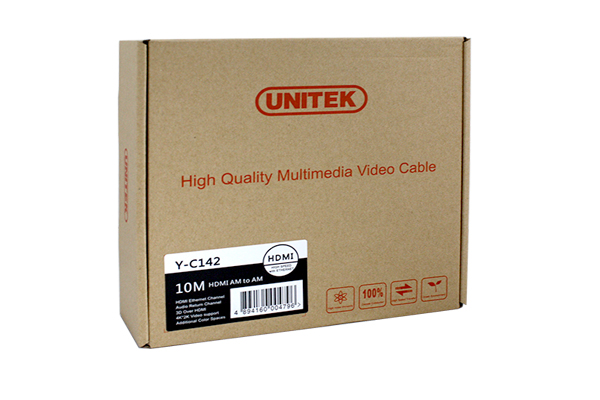 Dây HDMI 10m unitek chính hãng 1.4V, 1080D cao cấp Y-C142