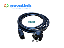 Dây nguồn 2 chân đầu tròn C13 dài 3M Novalink NV-53008-A