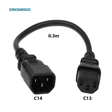 Dây nguồn C13-C14 dài  0.5m  Novalink SN-52001B | Lõi 3x1.5mm, 10A