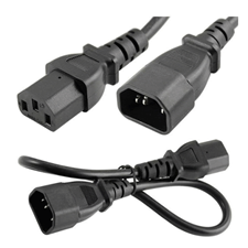 Dây nguồn C13 C14 lõi 3X1.5mm2 dài 0.5m chất lượng cao