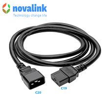 Dây Nguồn C19 to C20 3m Novalink NV-56304A 20A 12AWG UL