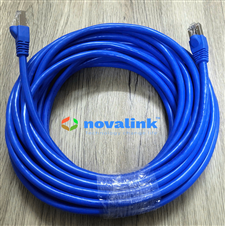 Dây Nhảy Cáp Mạng Đúc Cat6A STP 10m Màu Xanh | 23AWG, 500MHz, 10Gb Chính Hãng