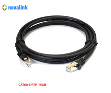 Dây nhảy cat6A STP dài 5 m Novalink NV- 62107 màu đen
