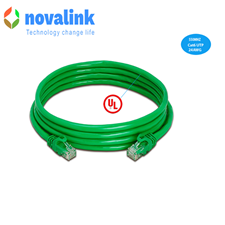 Dây Nhảy Patch cord  Cat6A STP Dài 0.5m NOVALINK NV-63101A  Màu Xanh Lá, 23AWG, 10Gbps