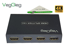 HDMI Splitter 1 ra 4 VegGieg V-HD07 hỗ trợ 4K*2K@60Hz chính hãng
