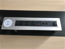 Hộp Ổ Cắm Âm Bàn Nắp Mở Điện NV-ST803WQI | Điện, LAN, HDMI, VGA, USB, Sạc Không Dây