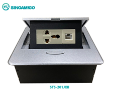 Hộp ổ cắm điện âm bàn Sinoamigo STS-201JXB màu bạc chính hãng