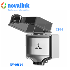 Hộp ổ cắm điện âm tường chống nước Novalink NV-OW26 | IP66 cao cấp