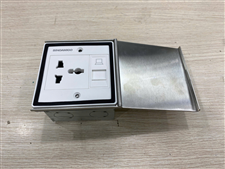 Hộp ổ cắm  điện, mạng  âm sàn nắp trượt Sinoamigo SPO-5S+B màu bạc | Chính hãng