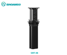 Hộp ổ điện âm bàn bếp SINOAMIGO SMT-4B màu đen đóng mở tự động, tích hợp sạc không dây 15W cao cấp