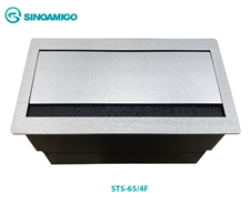 Hộp ổ điện âm bàn Sinoamigo STS-7B/4F | Nắp lật 2 bên cao cấp
