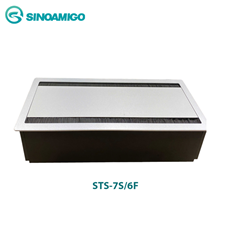 Hộp ổ điện âm bàn Sinoamigo STS-7S/6F 12 Modules lật hai bên cao cấp cho phòng họp lớn