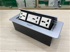 Hộp ổ điện âm bàn STS-201S-JF SINOAMIGO 2 ổ cắm đa năng, 3 khe module mở rộng mạng, thoại, HDMI