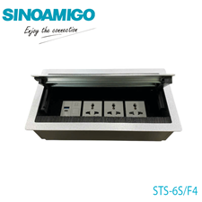 Hộp ổ điện âm bàn  tích hợp điện, mạng sạc USB type A/C  Sinoamigo STS-6S/F4