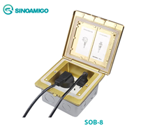 Hộp ổ điện âm sàn chống nước IP55 Sinoamigo SOB-8 cao cấp