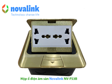 Hộp ổ điện âm sàn Novalink NV-FS3B màu đồng chính hãng