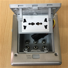 Hộp ổ điện âm sàn SinoAmigo SOB-3SFC màu bạc - chống nước IP66 chính hãng