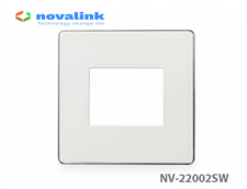 Mặt ổ cắm mạng 2 cổng hình vuông 86×86 NV-22002SW | Chính hãng Novalink
