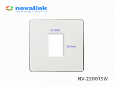 Mặt ổ cắm mạng , công tắc 1 cổng  vuông NV-22001SW Novalink - Chính hãng, Thẩm mỹ cao