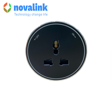 Module ổ cắm điện 3 chấu đa năng Novalink 13A ,250V, 56-60Hz, dùng cho thanh ray thông minh