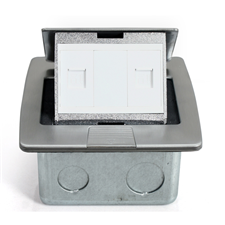 Ổ cắm điện âm sàn Sino Amigo SPU-3S màu bạc | Điện + Mạng | 3 Modules