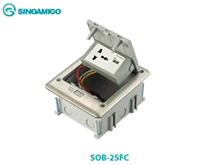 Ổ cắm điện lắp âm sàn chống nước SOB-2SFC SINOAMIGO