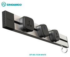 Ổ cắm điện thông minh ray thanh trượt Sinoamigo SPT-MS-61 màu bạc chính hãng