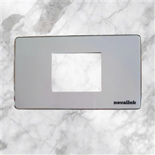 Mặt Ổ Cắm Mạng LAN  2 Cổng , lắp nổi, Âm Tường Novalink NV-21002WS | Wall Plate Type128