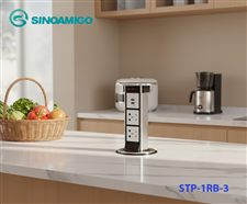 Ổ điện âm bàn đảo bếp Sinoamigo STP-1RB-3 có USB sạc nhanh