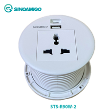 Ổ điện âm bàn Sinoamigo STS-R90W-2W màu trắng cao cấp