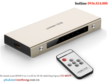 Switch HDMI 5 vào 1 ra hỗ trợ 3D 4K chính hãng Ugreen UG-40279 cao cấp