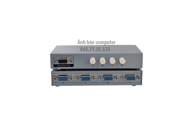 Switch VGA 4 vào 1 ra, bộ gộp tín hiệu VGA 4 vào 1 ra Dtech DT-7034
