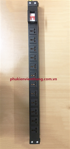 thanh nguồn PDU 12 cổng  đa năng  tủ rack 19 inch lắp dọc
