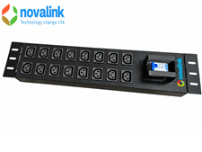 Thanh nguồn PDU 16 ổ cắm C13 Novalink NV-66217A 220V 32A cho tủ Rack