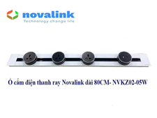 Thanh Ray Ổ Điện Âm Bàn, gắn tường  Novalink Z02-05W | 32A, 8000W, Dài 80cm - Màu Trắng