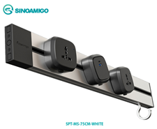 Thanh Ray Ổ Điện Âm Bàn/Tường SPT-MB-60 Dài 60cm Màu Đen