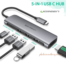 Thiết bị chuyển đổi USB-C to HDMI kèm Hub USB 3.0 Cao Cấp Ugreen 50209