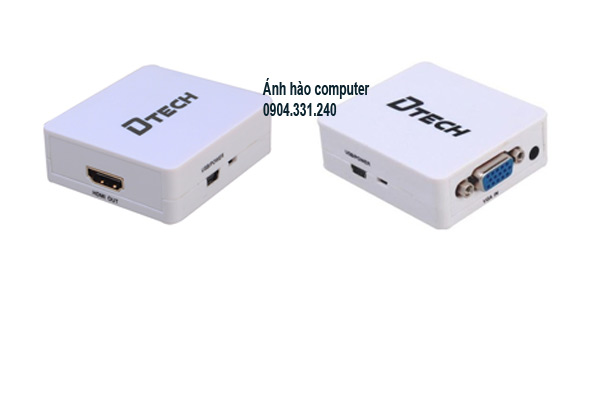 Thiết bị VGA to HDMI chuyển đổi 1080p HD đầu ra HD 3D Dtech DT-6527